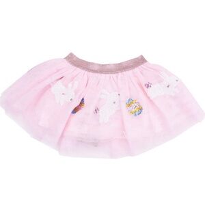NWT | Angel Dear | Pink Tulle Skirt with Bunny and Egg Sequins| 0-12M